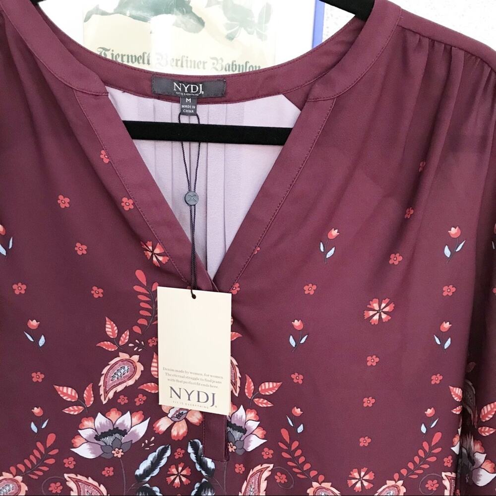NYDJ Perfect Paisley Floral Blouse - Picture 3 of 3